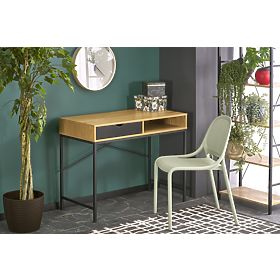 B50 Natural/Black Desk, Halmar