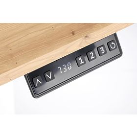 B53 height-adjustable desk, artisan oak / white