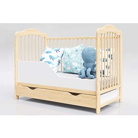 Alek Baby Crib with Removable Bars - Natural