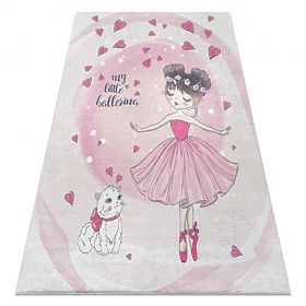 BAMBINO 2161 Washing Mat Ballerina, Kitty for Kids Anti-Slip - Pink, F.H.Kabis