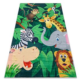 BAMBINO 2705 Washing Mat Animals, Africa for Children Anti-slip - Green/Brown, F.H.Kabis