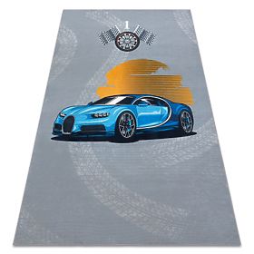 BAMBINO 41730 Washable Mat Car, Racing for Kids Non-Slip - Grey/Blue, F.H.Kabis