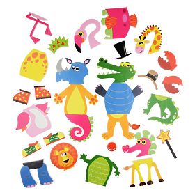 Bath Stickers - Animals, Buddy  & Barney 