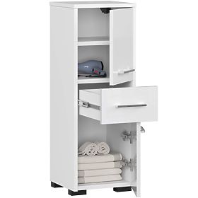 BATHROOM CABINET FIN COLUMN 30 2D 1SZ 85cm WHITE GLOSS