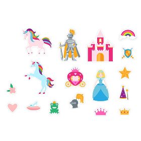 Bathroom Stickers Unicorn World, Buddy  & Barney 
