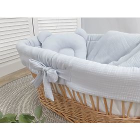 Wicker Crib Bedding Set - Grey