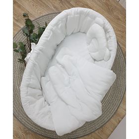 Wicker Crib Bedding Set - White