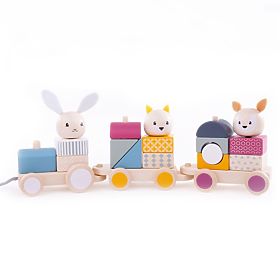 Bigjigs Baby Wooden Train with Animals, Bigjigs Toys