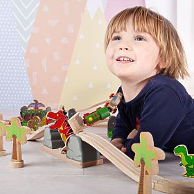 Bigjigs Rail Bridge with T-Rex