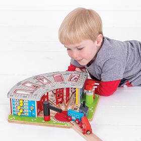Bigjigs Rail Exclusive depot for 5 trains