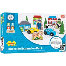 Bigjigs Rail Large set of wooden train track accessories