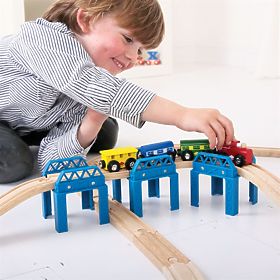Bigjigs Rail Wooden rails set bridge construction