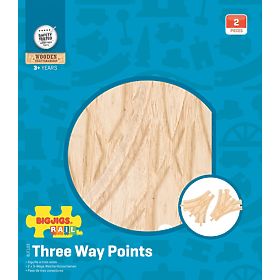 Bigjigs Rail Wooden rails three-way switch 2 pcs
