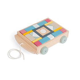 Bigjigs Toys Cart with Wooden Blocks