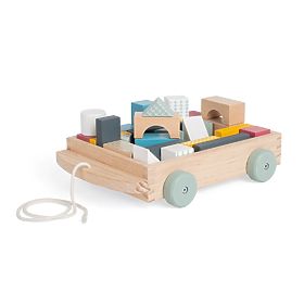Bigjigs Toys Cart with Wooden Blocks