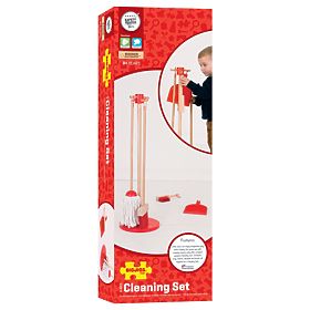 Bigjigs Toys Cleaning Play Set Red