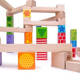 Bigjigs Toys Colorful wooden ball track, Bigjigs Toys