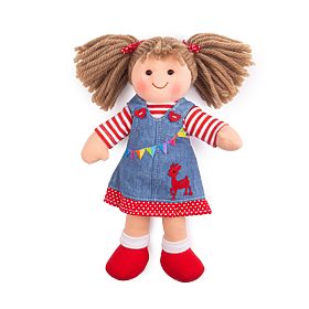 Bigjigs Toys Fabric Doll Hattie 28 cm, Bigjigs Toys