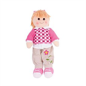 Bigjigs Toys Fabric Doll Melanie 38 cm, Bigjigs Toys