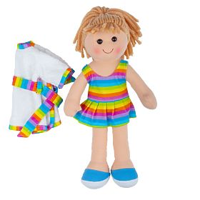 Bigjigs Toys Fabric Doll Michelle 34 cm