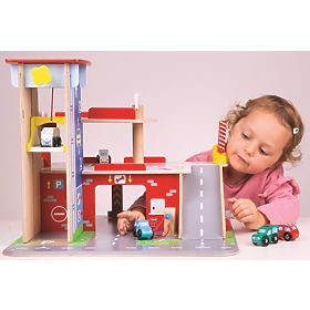 Bigjigs Toys Garage with Parking Lot