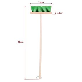 Bigjigs Toys Garden broom with long handle green
