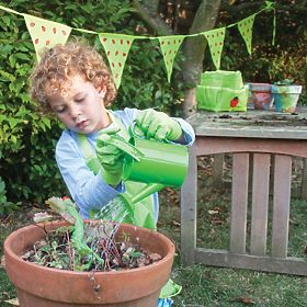 Bigjigs Toys Garden tool set in canvas bag green