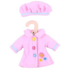 Bigjigs Toys Pink Coat with Buttons for 28 cm Doll