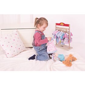 Bigjigs Toys Pink Coat with Buttons for 28 cm Doll