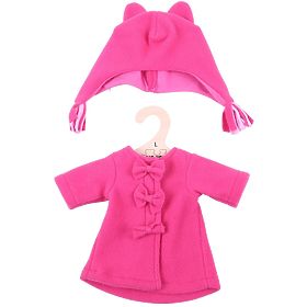 Bigjigs Toys Pink Coat with Hat for 38 cm Doll, Bigjigs Toys