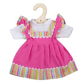 Bigjigs Toys Pink Dress with Striped Trim for 38 cm Doll