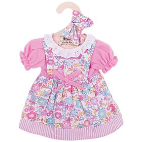 Bigjigs Toys Pink Floral Dress for 38 cm Doll, Bigjigs Toys