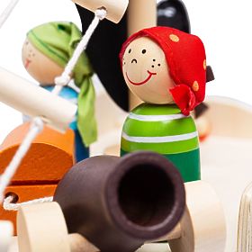 Bigjigs Toys Pirate Ship with Pirates