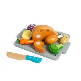 Bigjigs Toys Roast Chicken with Vegetables Set