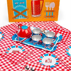 Bigjigs Toys Tea Set in London Suitcase, Bigjigs Toys
