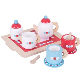 Bigjigs Toys Tea Set with Polka Dots