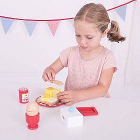 Bigjigs Toys Wooden Breakfast Set