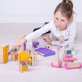 Bigjigs Toys Wooden dollhouse furniture