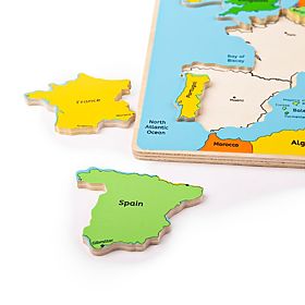 Bigjigs Toys Wooden puzzle map of Europe 25 pieces