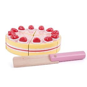 Bigjigs Toys Wooden slice cake with strawberries