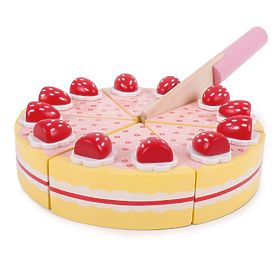 Bigjigs Toys Wooden slice cake with strawberries