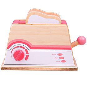 Bigjigs Toys Wooden Toaster Pink, Bigjigs Toys
