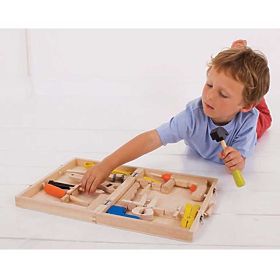 Bigjigs Toys Wooden Tool Case