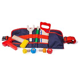 Bigjigs Toys Wooden Tools on a Red Belt, Bigjigs Toys