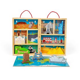 Bigjigs Toys Wooden Travel Play Set, Bigjigs Toys