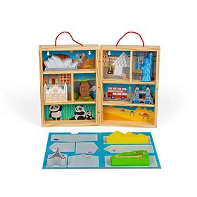 Bigjigs Toys Wooden Travel Play Set