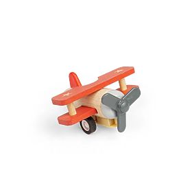 Bigjigs Toys Wooden Wind-Up Biplane 1 pc, Bigjigs Toys