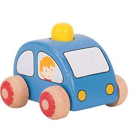 Blue Car with Horn