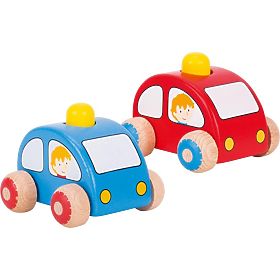 Blue Car with Horn