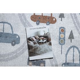 BONO 8436 Round Rug Cars, Streets Cream / Light Gray, F.H.Kabis